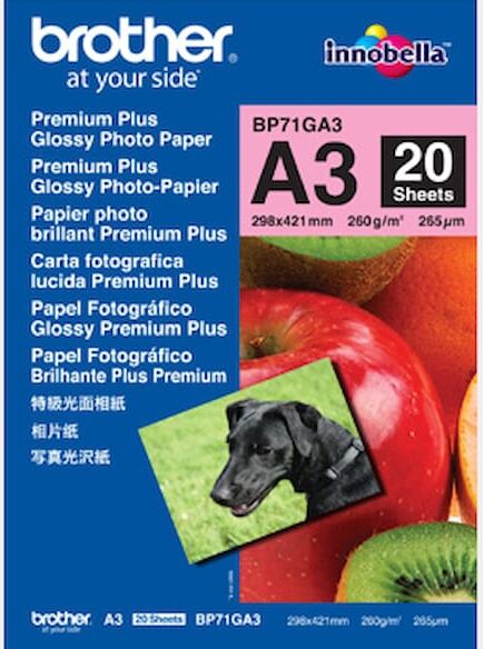 Brother A3 Glossy Inkjet paper 260g (20)