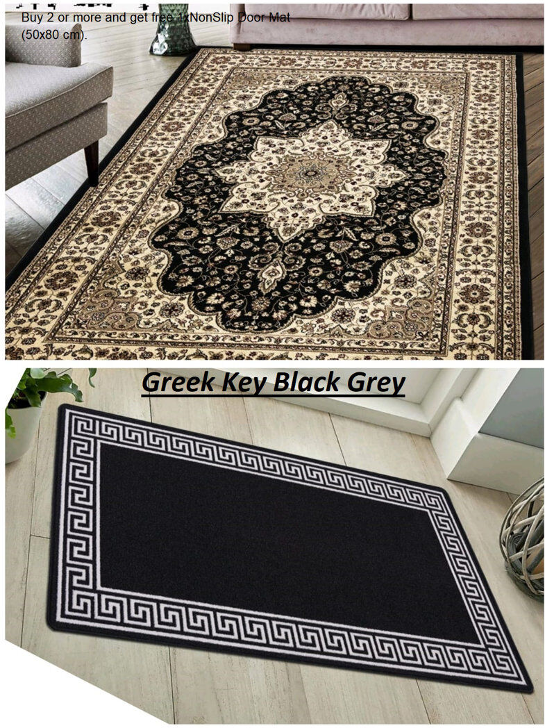 Brayden Studio Abstract Flatweave Kilim Area Rug Black Runner 60 x 220 cm
