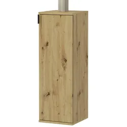 SCHUHSCHRANK Eiche Artisan 30 cm, Flurschrank mit flexibler Inneneinteilung