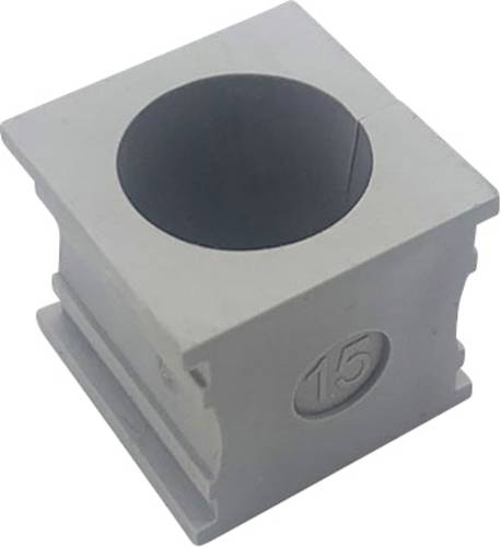 TRU COMPONENTS ELT 15 Kabeldurchführung geschlitzt Klemm-Ø (max.) 16mm Elastomer Grau