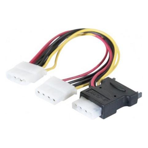 Exertis Connect SATA Strom-Adapterkabel, SATA auf 3x Molex, 1x SATA St. / 3x Molex Bu. SATA Splitterkabel (30 cm, SATA) (147559)