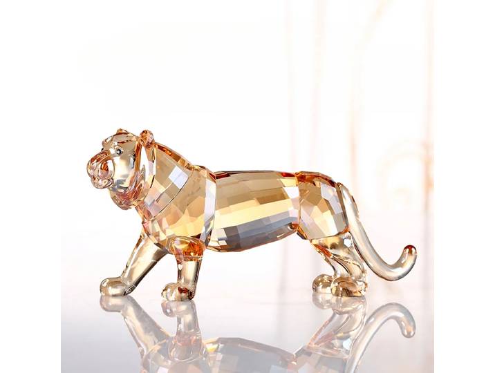 Statue de tigre en cristal, mascotte de porte-bonheur du zodiaque, pour pendaison de crémaillère, bureau, salon, décor, symbole de douze zodiaques, prospérité