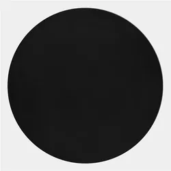 Kurzflorteppich Waschbar NECKAR, einfarbig, Schwarz, Ø 200 cm