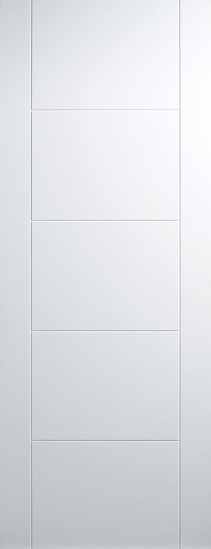 LPD Doors Vancouver White Primed Internal Door Primed Solid Core 198.1cm H x 61cm W x 3.5cm D