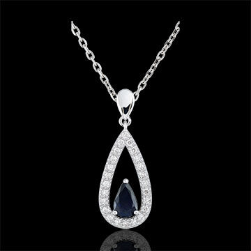 Edenly AnhÃ¤nger Tropfen Soraya - Saphir und Diamant