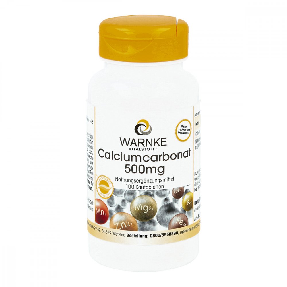 Warnke Vitalstoffe GmbH Calciumcarbonat 500 Kautabletten 03465900