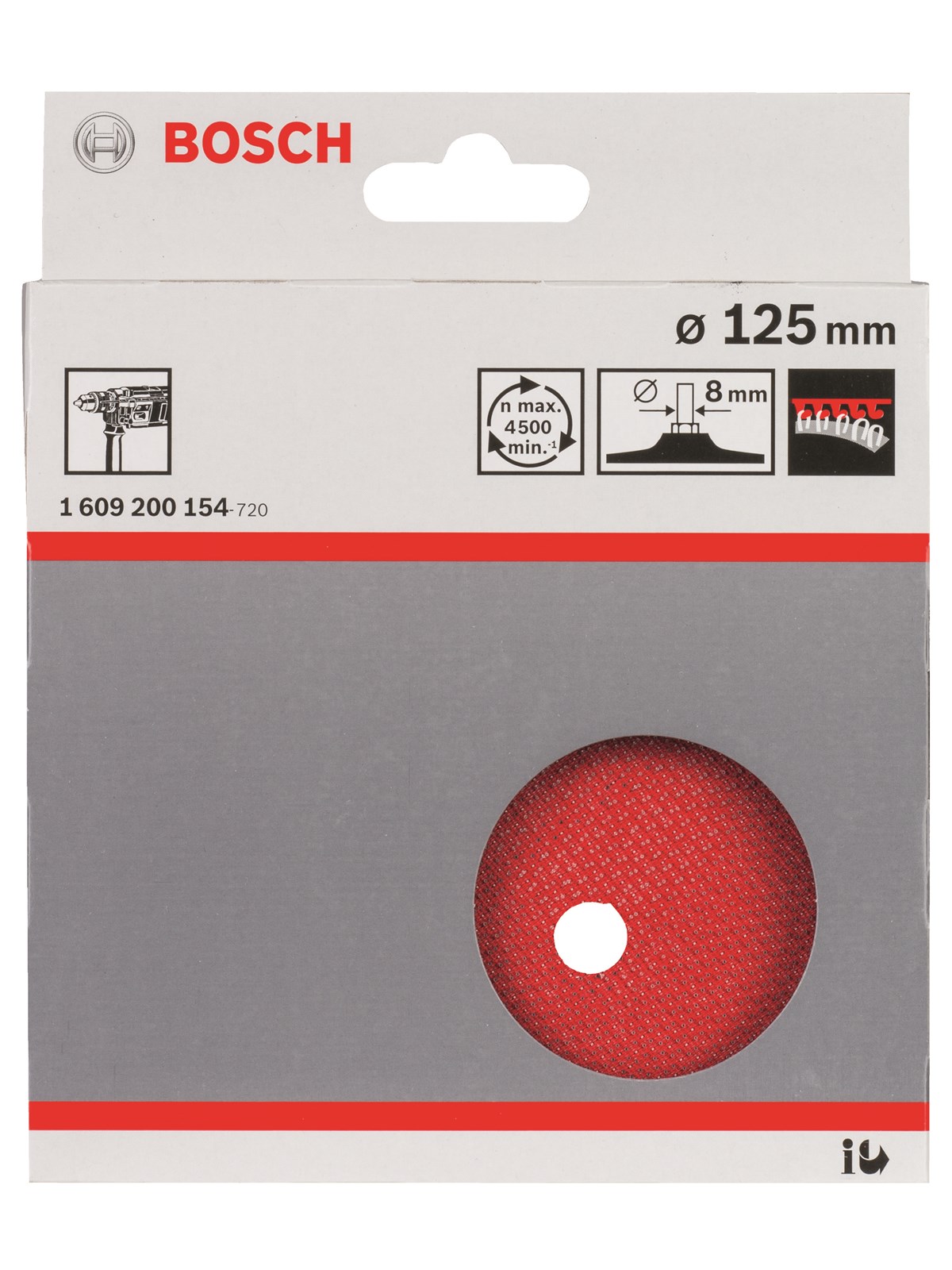 Bosch BAGSKIVE 125MM VELCRO