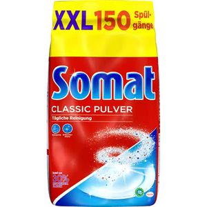 Somat Spülmaschinenpulver Classic, XXL, kraftvolle Reinigung, strahlender Glanz, 150 Spülgänge, 2,4 kg