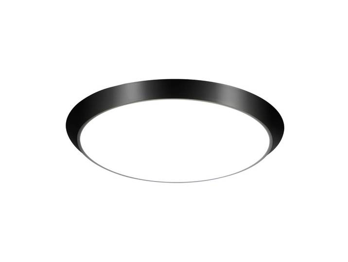 Nettlife Led-Deckenleuchte Frisbee 30 cm, Schwarz, Kunststoff, Rund, LED integrated, 30x4x30 cm, Lampen & Leuchten, LED Beleuchtung, LED-Deckenleuchten