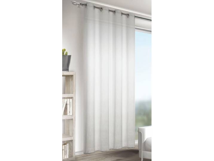 Gardine HOMING Alex Gr. 1, weiß, B:140cm H:245cm, Polyester, Gardinen, Gardine, Fertigschal