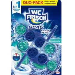WC-Duftspüler WC Frisch Kraft Aktiv Ozeanfrische 2 x 50 g schützt vor Kalkablagerung und hält das WC hygienisch frisch