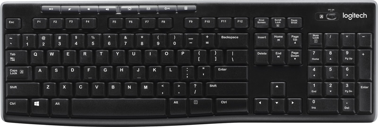 Logitech K270 Wireless Keyboard US Layout - Zwart
