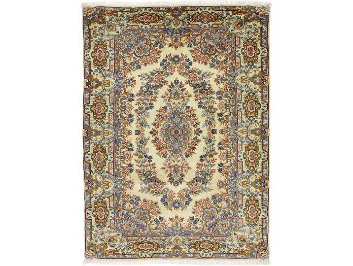 Kerman Lawar Teppich 111x149 Handgeknüpft Orientteppich Perserteppich Wolle