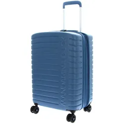 Mandarina Duck Flyduck Trolley Cabin EXP, neue superleichte Linie mit MD Diamond Textur, Koffer, Blau, Grau