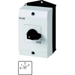 Eaton 218974 Stufenschalter, T0, 20 A, Aufbau, 2 Baueinheit(en), Kontakte: 3, 45 °, rastend, mit 0-Stellung, 0-3, Abwicklungs Nr. 8311 T0-2-8311/I1