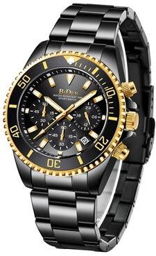 Uplifted Finds BIDEN Men Sports Chronograph Quartz Watch Waterproof black