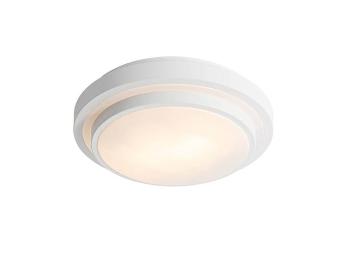 Plafonnier moderne blanc 35 cm 2 lumières IP44 - Walden