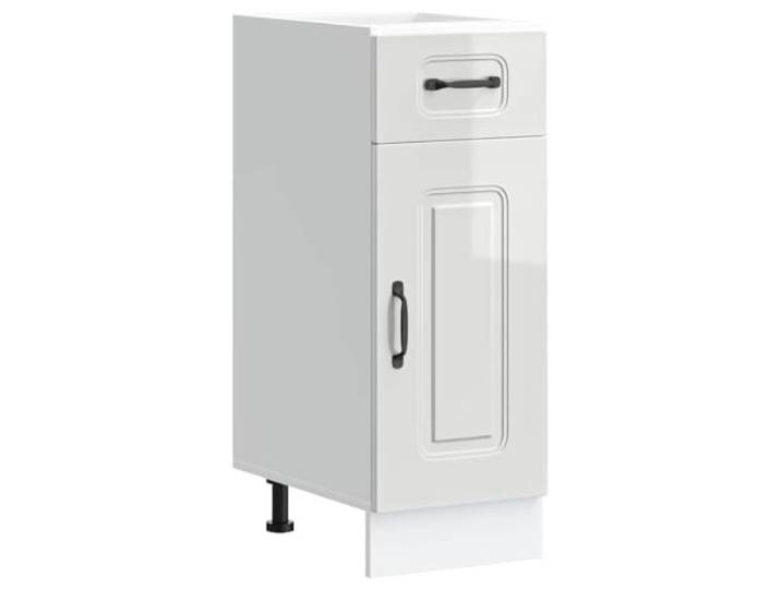 fsahslih Küchenunterschrank Hochglanz-Weiß 30x46x81,5 cm Holzwerkstoff Schmaler Beistellschrank für Küche und Speisekammer mit verstellbaren Füßen, Leicht zu reinigende Oberfläche.
