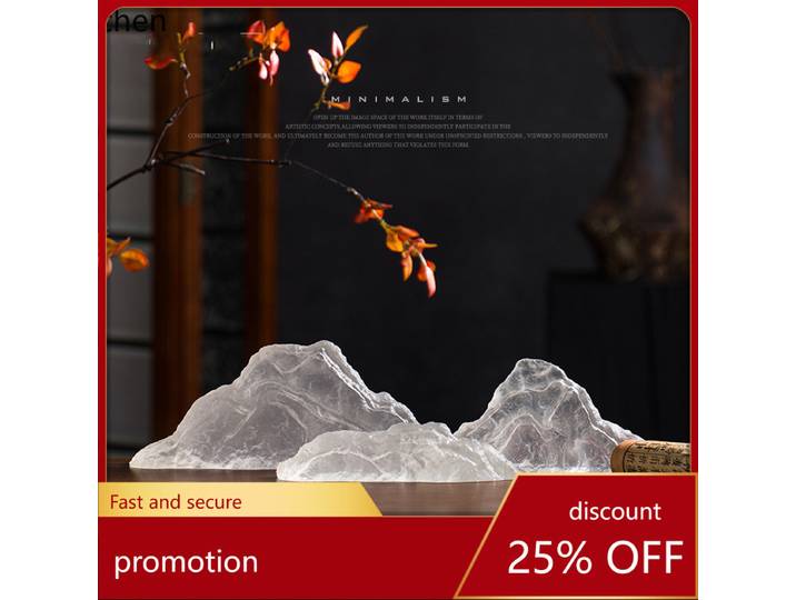 Ornement artistique de rocaille en pierre transparente CZ, décoration douce pour salon de thé, artisanat de bureau