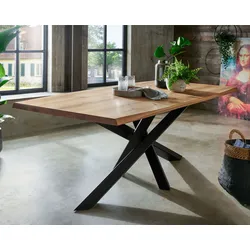 3S Frankenmöbel »Luzern« Wildeiche Massivholz Esstisch TI-0600 / 220x100 cm / gedrehte Kante