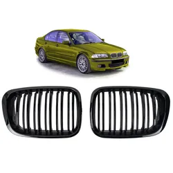 Kühlergrill Schwarz glänzend passend für BMW 3er E46 1998-2001