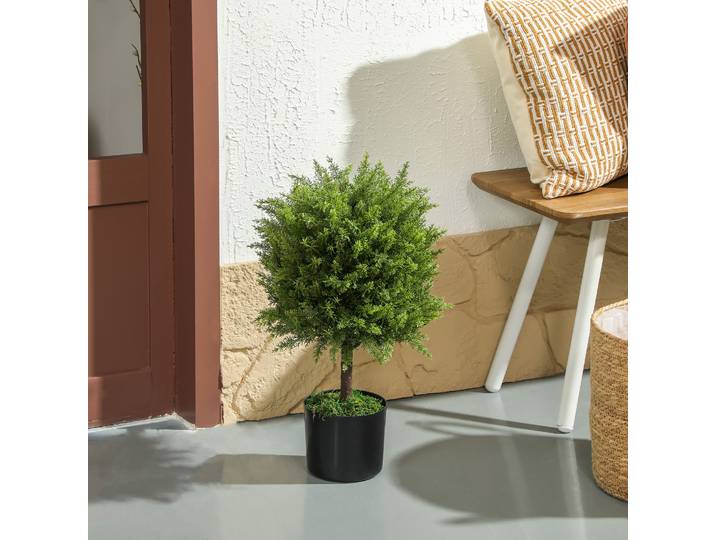 HOMCOM Arbre Factice Cedro 55cm Vert Intérieur Extérieur