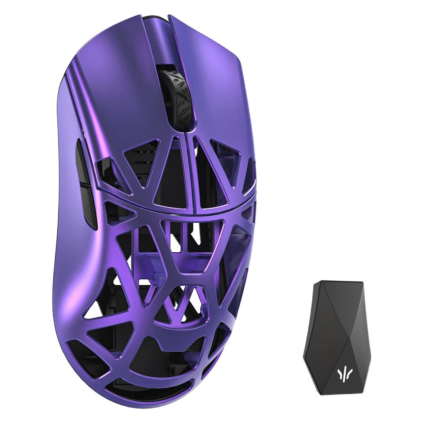WLMouse Beast X Max Solid Sides - Purple (Omron Optical) Wireless 8K Magnesium Mouse (Kabellos) (MAX-PURPLE-O-SHIXIN)