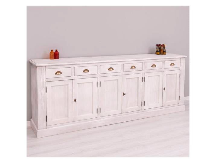 Landhausstil Sideboard Landhausstil, weißgrau-braun