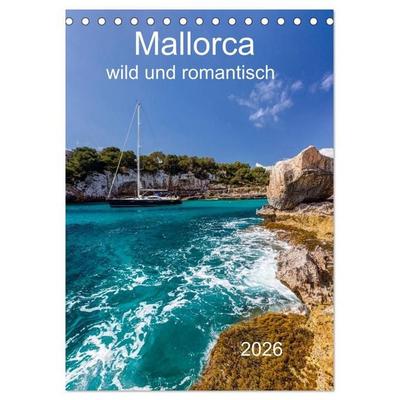Mallorca - wild und romantisch (Tischkalender 2026 DIN A5 hoch), CALVENDO Monatskalender