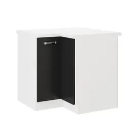 Küchen Eckunterschrank 89x89 cm für das Modell „Omega 240 Schwarz + Weiss“