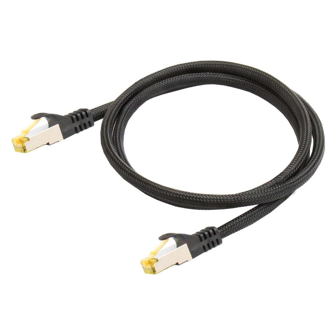 Python Series RJ45 Patchkabel mitCat.7 Rohkabel, Rastnasenschutz (RNS) und Nylongeflecht, S/FTP, PiMF, h (S/FTP, CAT7, 7.50 m) (8070PY-075S)