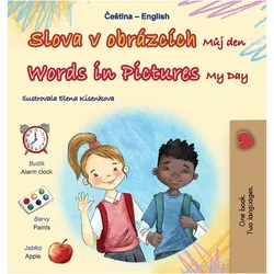 Words in Pictures - My Day (Czech English Bilingual Children's Book), Kinderbücher von Kidkiddos Books
