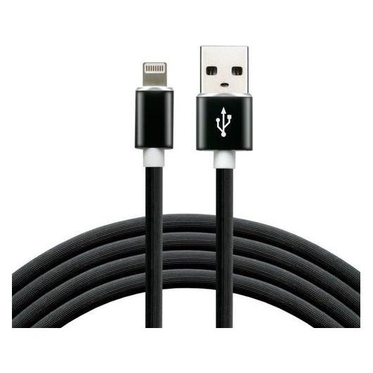 Everactive USB Lightning kabel 1m - černý silikonový podpora rychlého nabíjení 2 4A - CBS-1IB (1 m, USB 2.0) (CBS-1IB)