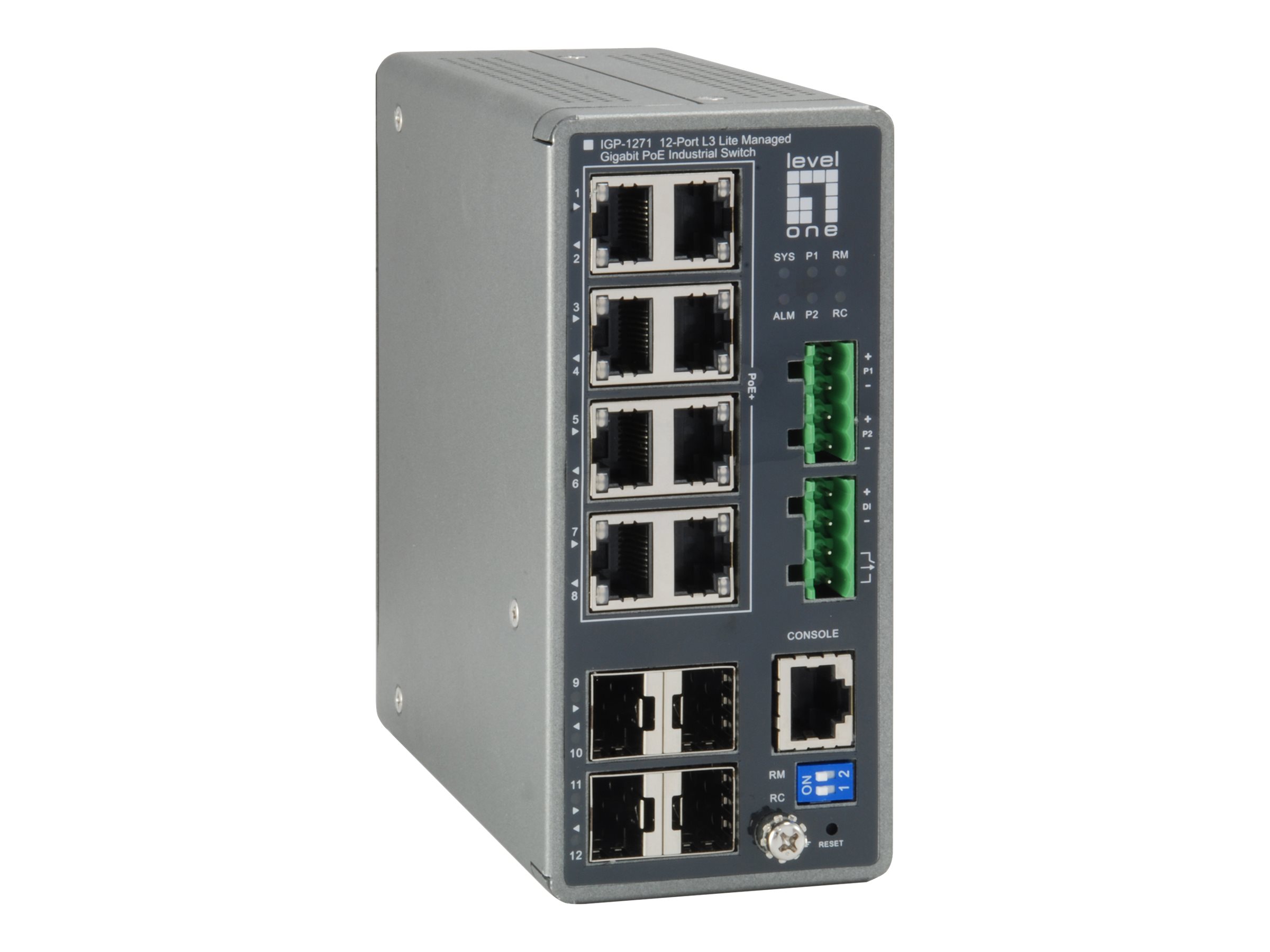 LevelOne IGP-1271, Managed, L3, Gigabit Ethernet (10/100/1000), Power over Ethernet (PoE)