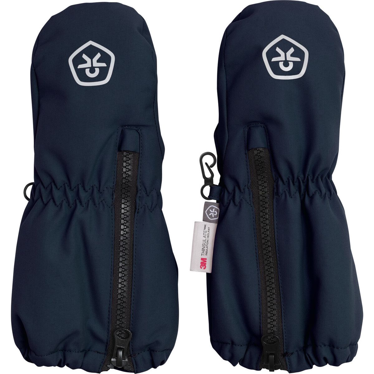 Color Kids Mittens Long W. Zipper 743013 total eclipse (7850) 1-2Y 743013-7850-1-2Y