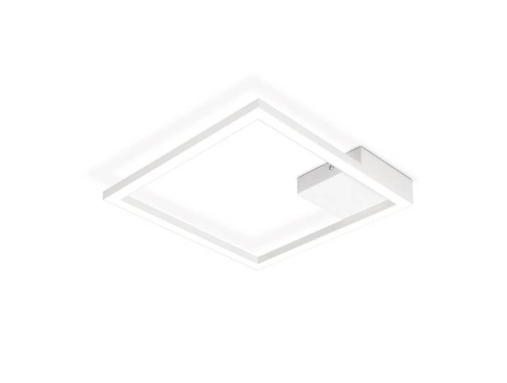 Nettlife Led-Deckenleuchte Eisenach 29.4/29.4/3.8 cm, Weiß, Metall, LED integrated, 29.4x3.8x29.4 cm, Lampen & Leuchten, LED Beleuchtung, LED-Deckenleuchten