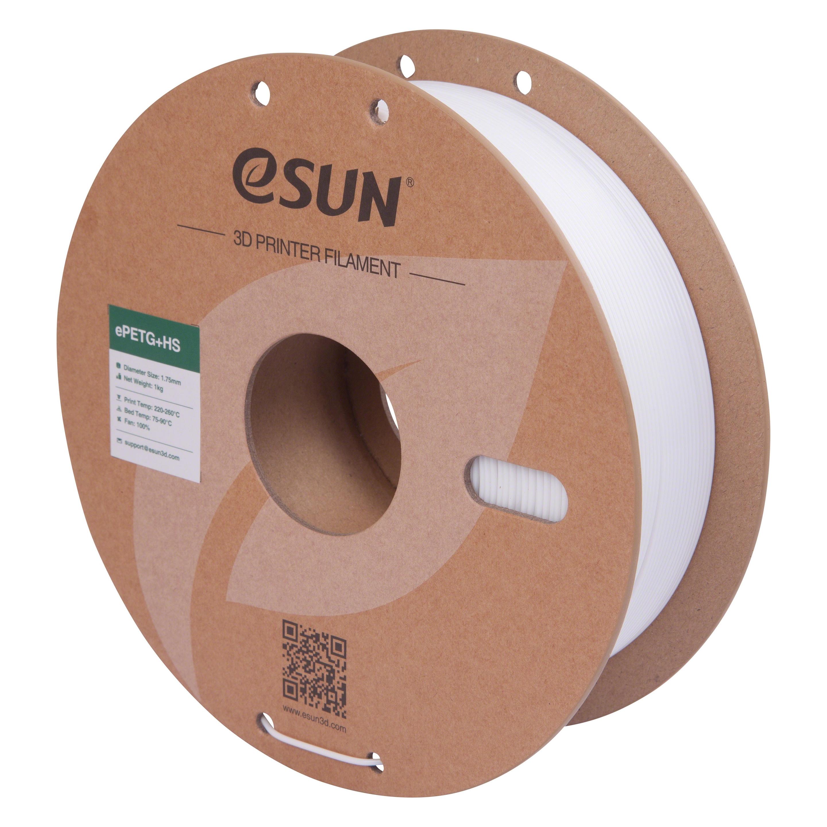 eSUN PETG+ 1,75mm WHITE 1KG PAPER ROLL (PETG, 1000 g, 1.75 mm) (PETG+175W1P1)