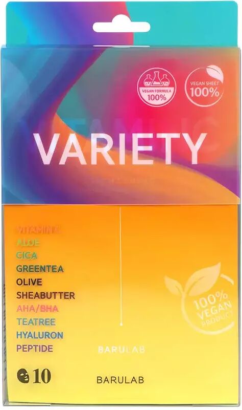 Barulab Vegan Variety Mask Aloe + Cica + Hyaluron + Peptide +