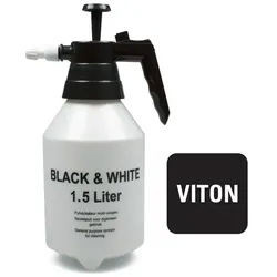 Black & White 1,5 L Dichtung aus Viton Drucksprühgerät transparenter Behälter, Düse aus Polyethylen, max. 3 bar
