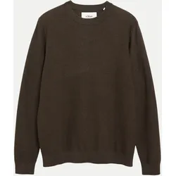 Basic Strickpullover Braun L