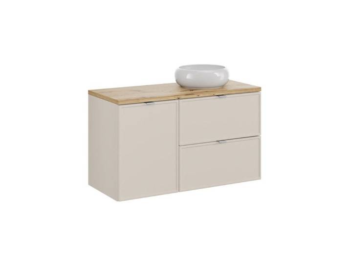 Meuble vasque à poser 100 cm + 1 élément - Sublima Cashmere Artisan
