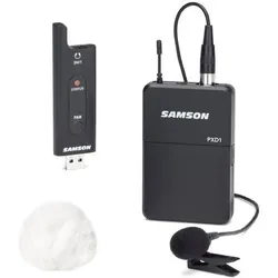 Samson XPD2 Lavalier System mit Windschutz Weiss, Mikrofon