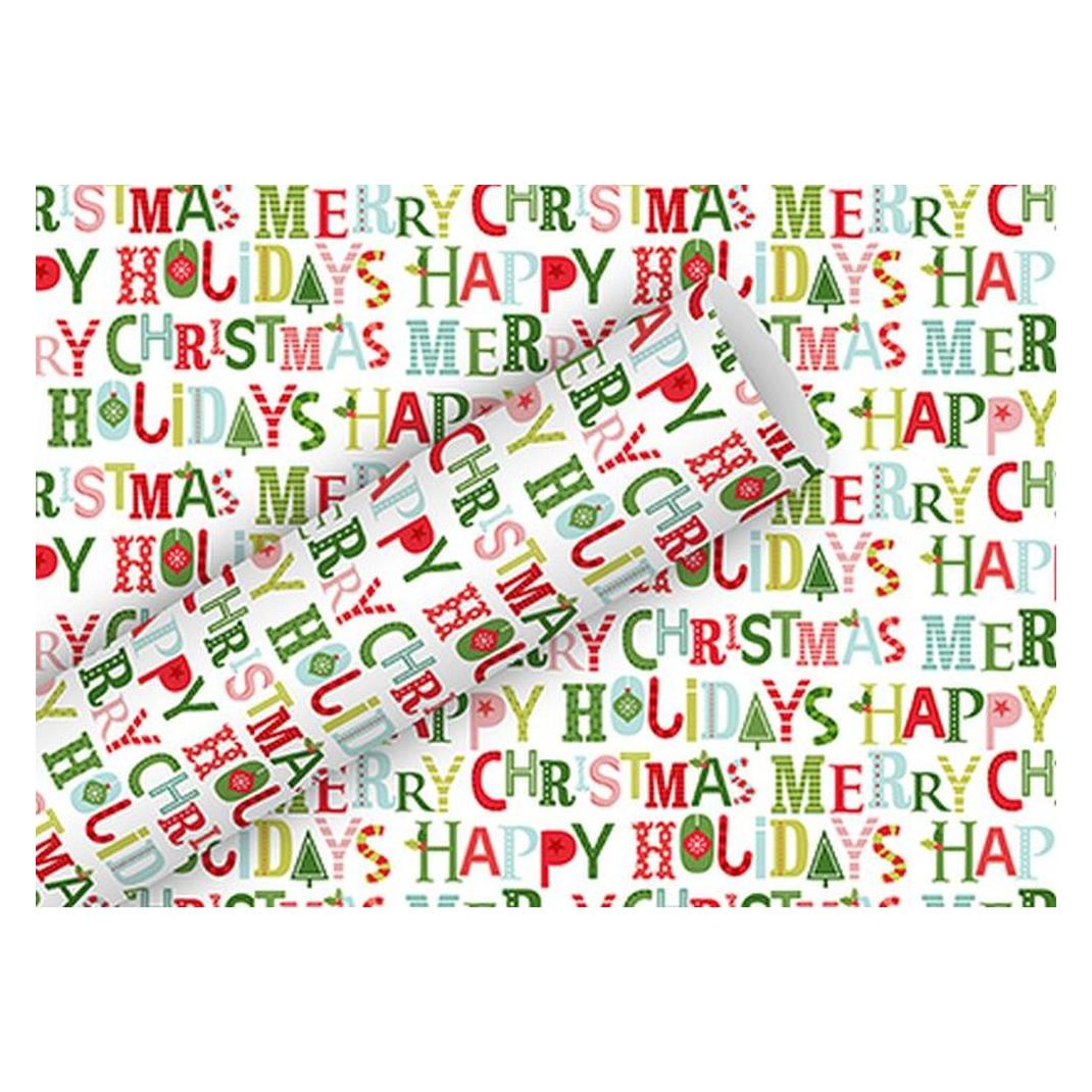 Braun + Company Geschenkpapier-Rolle Happy Holiday (1450-22616)