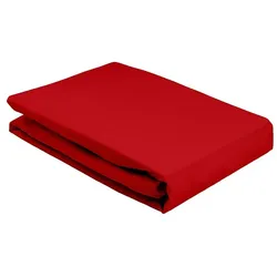 Elegante Softes Jersey Spannbetttuch - 100x200cm	rot