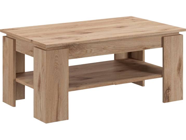 Couchtisch HOME AFFAIRE Kalmar, rechteckig, 100 x 60 cm, 1 Ablageboden , braun (nox oak nb, nox oak nb, nox oak nb), B:100cm H:45cm T:60cm, Tische, Couchtisch, Sofatisch, Beistelltisch, Kaffetisch, Wohnzimmertisch, coffee table