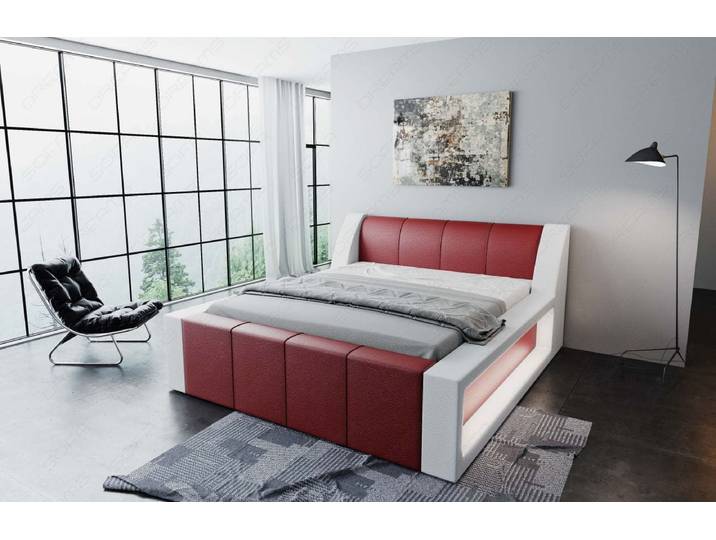 Wasserbett Fermo mit LED und markanter Struktur
