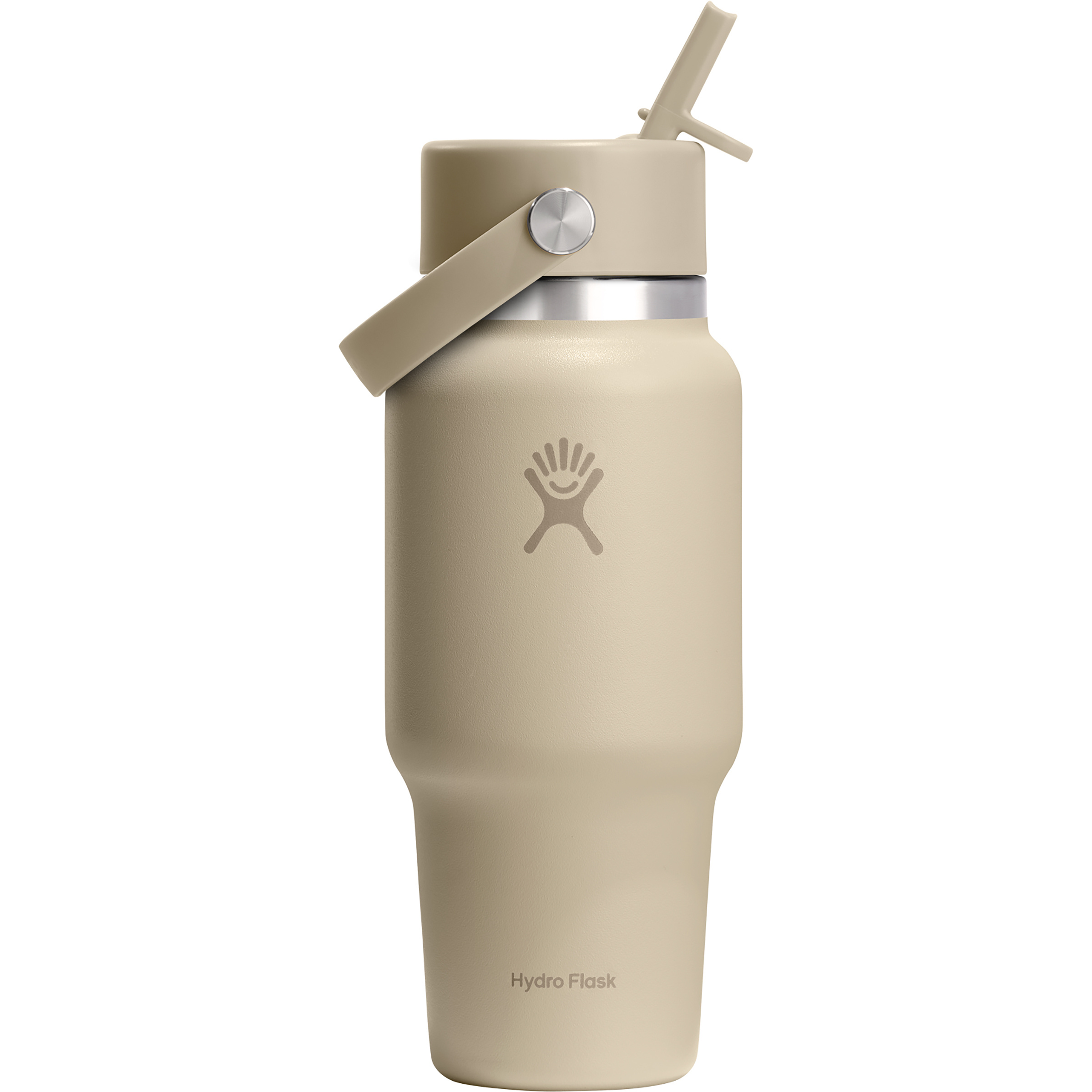 Hydro Flask 24oz Wide Flex Straw Travel Isolierflasche Isolierflaschen beige Größe 0.71L Camping