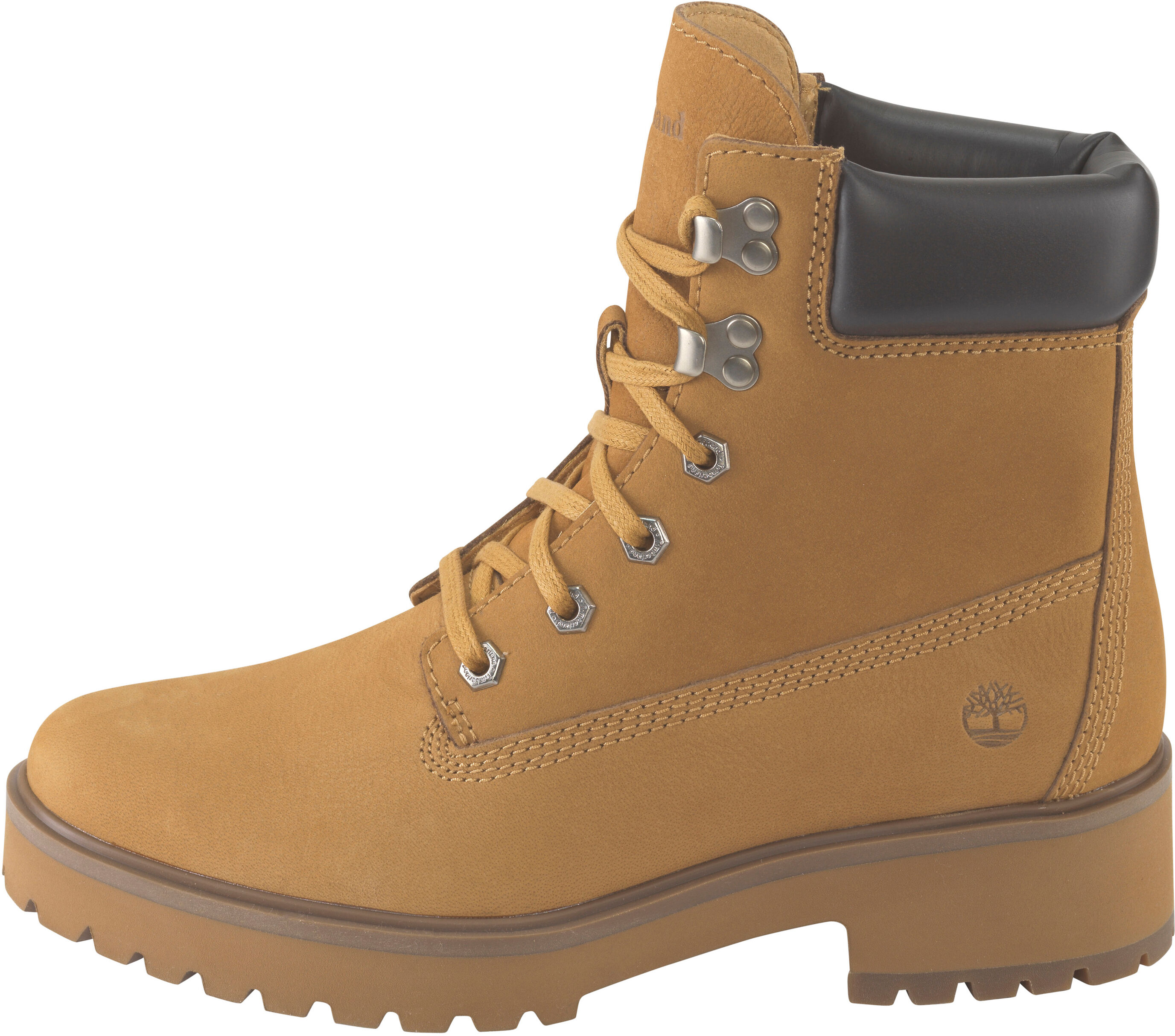 Schnürboots TIMBERLAND "CARNABY COOL MID LACE UP BOOT", Damen, Gr. 36, braun (wheat), Leder, Schuhe Schnürboots, Winterstiefel, Schnürstiefel, Winterschuhe wheat 36