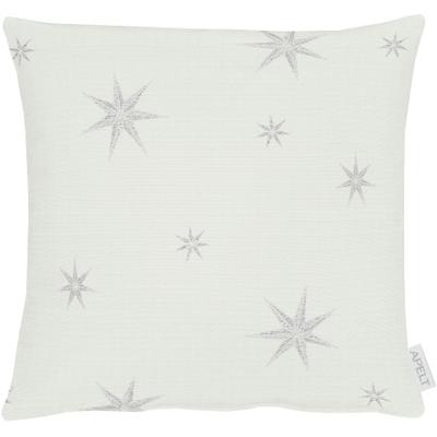 Dekokissen APELT "5842", bunt (silberfarben, weiß, sterne), B:39cm L:39cm, Polyester, Dekokissen_Sitzkissen_Kissenhüllen