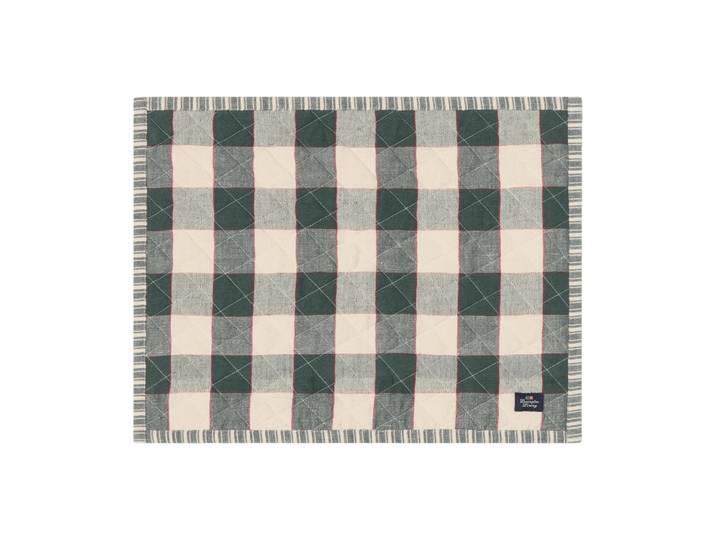 Lexington Set de table matelassé réversible Green-Light beige-red, 35x45 cm